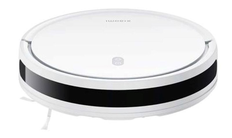 Biały odkurzacz robot Xiaomi. Urządzenie ma okrągły kształt.