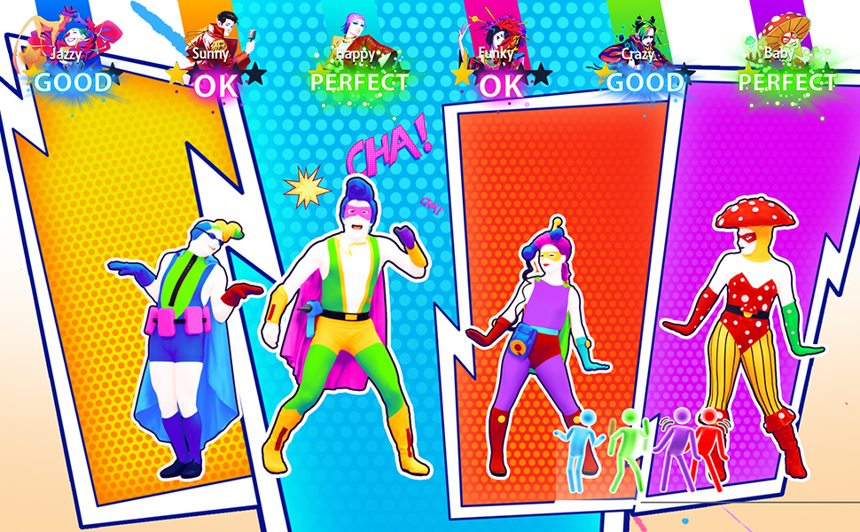 Ein Spielbildschirm mit Zeichentrickfiguren und Gameplay-UI-Elementen.