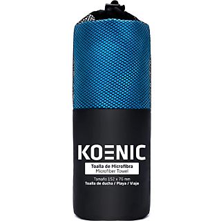 Toalla - Koenic Microfibra, 152x76 cm, Poliéster y nylon, Súper absorción, Azul