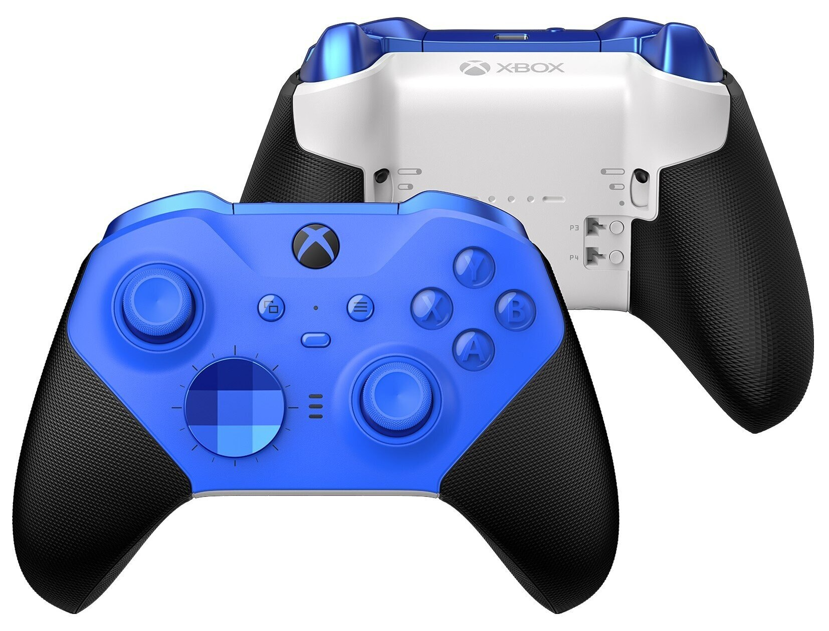 Trzy różne głowice trymera, pokazujące szczegóły ostrzy.