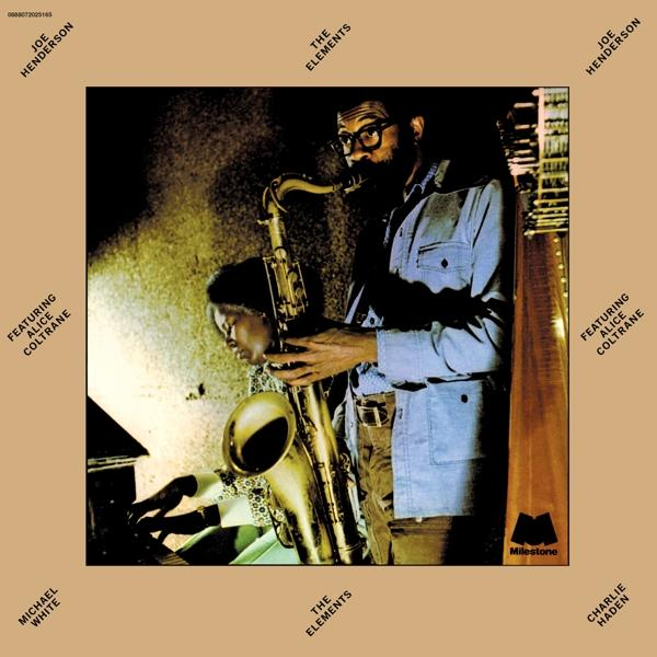 Album borító. Egy szemüveges férfi szaxofonozik, egy nő zongorázik. Cím: The Elements. Előadók: Joe Henderson, Alice Coltrane.