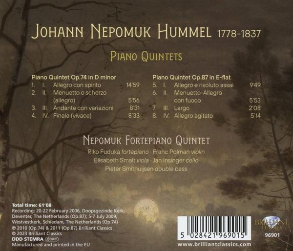 VARIOUS - Hummel:Piano Quintets op.74 And 87  - (CD)