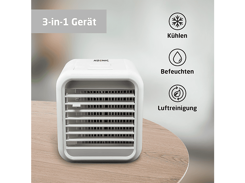 Thumbnail - KOENIC KCC 622 Mini Luftkühler Weiß (6 Watt)