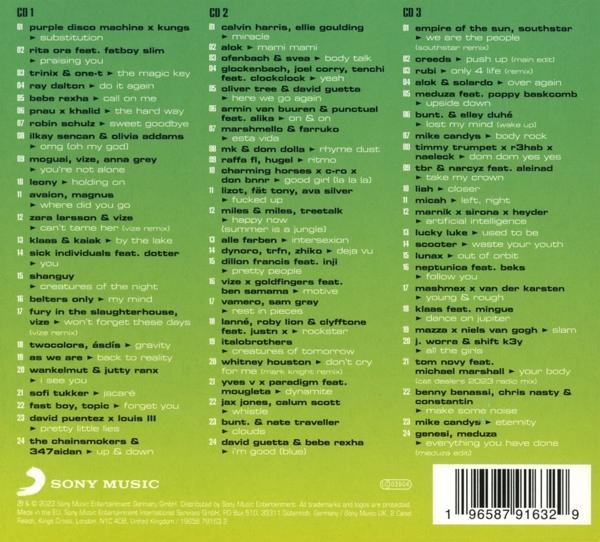 CD-Compilation-Cover. Verschiedene Songtitel und Künstler. Sony Music Logo.