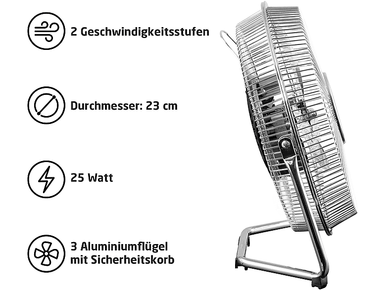 Thumbnail - KOENIC KTF 2221 M Tischventilator Chrom (25 Watt)