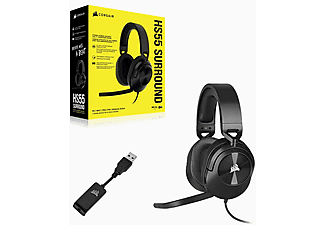 CORSAIR HS55 Surround Dolby Audio 7.1 Surround Carbon (CA-9011265-EU) Kablolu Kulak Üstü Kulaklık Siyah_4