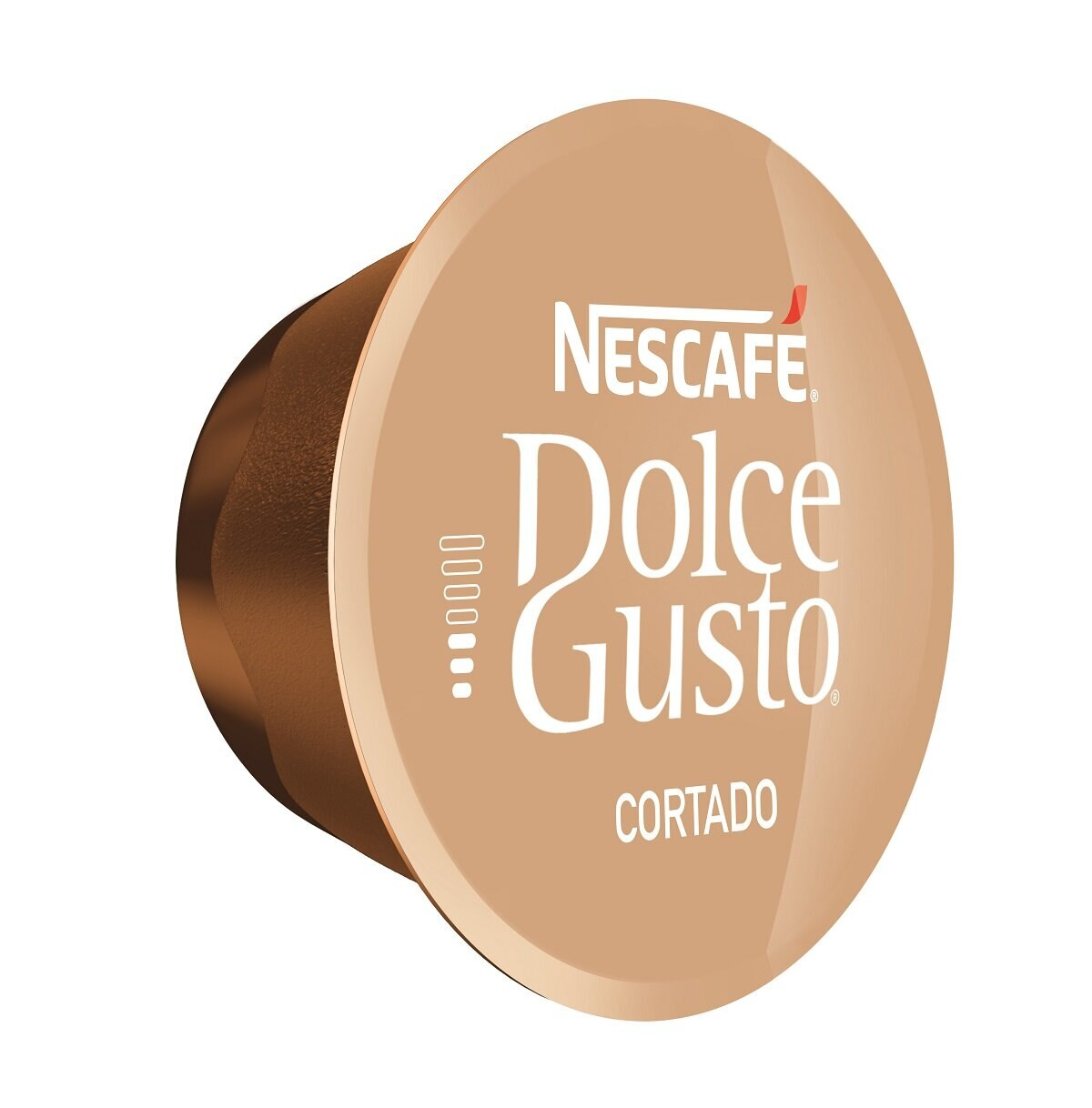 Kapsułka do kawy Nescafe Dolce Gusto Cortado w kolorze brązowym.