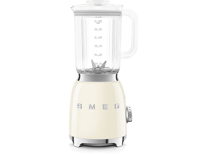 Smeg BLF 03 CREU Retro Style Standmixer (Creme, 800 Watt, 1.5 l)