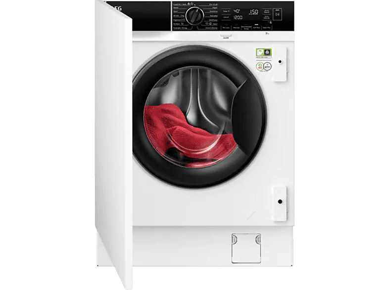 Lavadora integrable - AEG LFN8E8436C, 8 kg, 1400 rpm, Función Vapor, Conectividad Wifi, Sin panelar