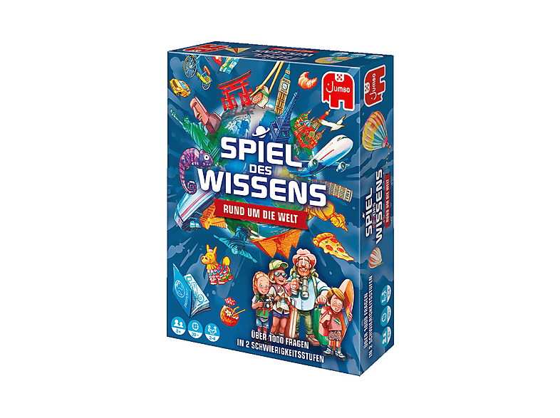 JUMBO Spiel des Wissens - Rund um die Welt Brettspiel Mehrfarbig
