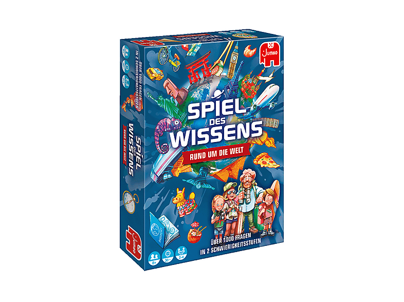 JUMBO Spiel des Wissens - Rund um die Welt Brettspiel Mehrfarbig
