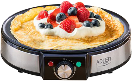 ADLER AD3058 Elektromos palacsintasütő, 1600 W, fekete