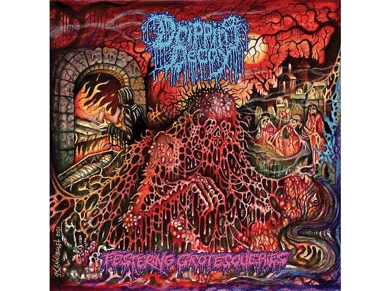 Dripping Decay - Festering Grotesqueries - Black And Red Splatter Vin  - (Vinyl)