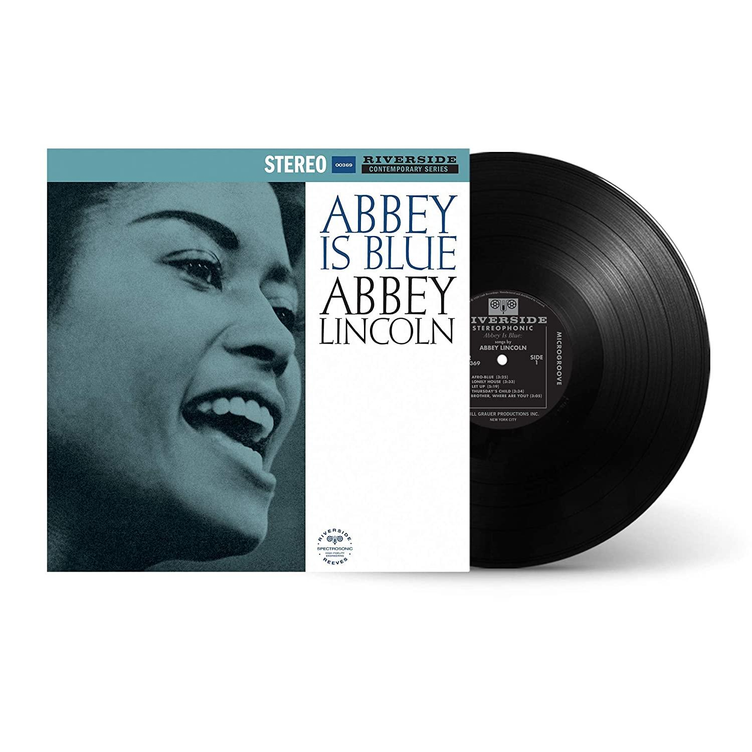 Abbey Lincoln album borítója, fekete bakelit lemez mellette.