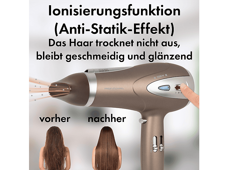 Profi Care PC-HTD 3113 Haarföhn Braun (2200 Watt) — Foto 5 von 5