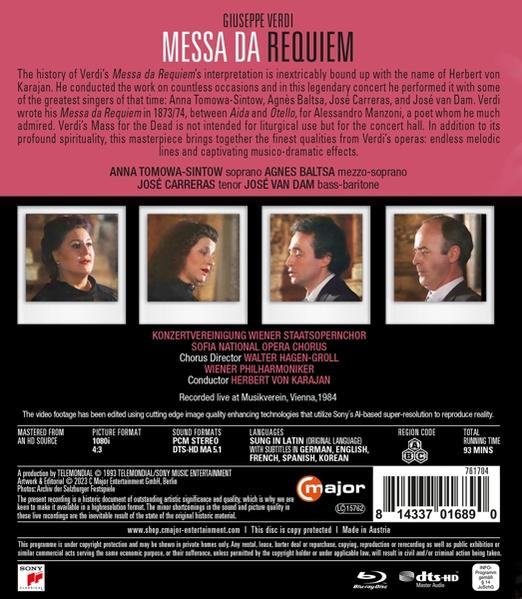 Herbert Von / Wiener - da Messa Philharmoniker Requiem Karajan - (Blu-ray)