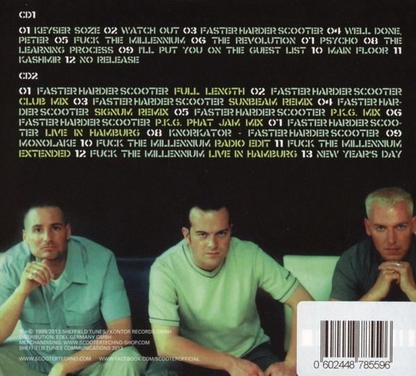 CD-Cover mit Bildern von drei Männern und Titellisten.