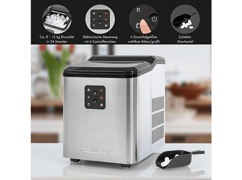 Profi Cook PC-EWB 1253 Eiswürfelbereiter (120 Watt, 1,5 l, Silber) — Foto 4 von 5