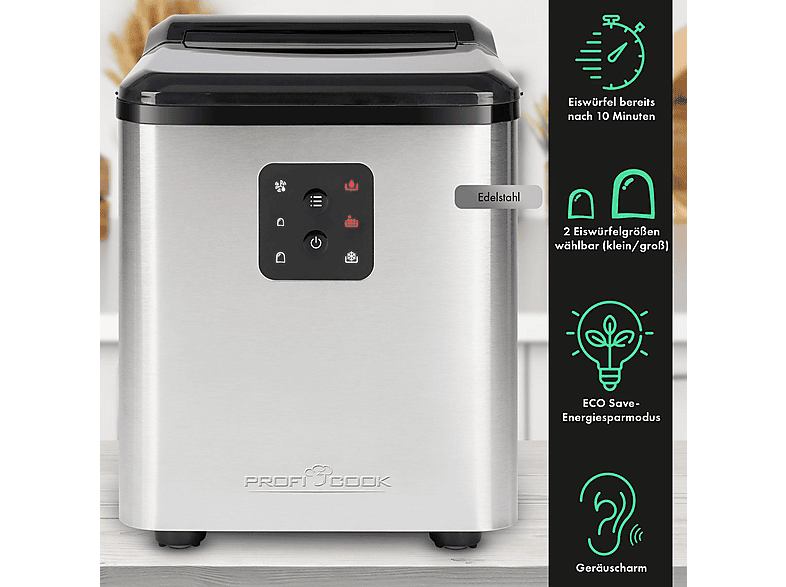 Profi Cook PC-EWB 1253 Eiswürfelbereiter (120 Watt, 1,5 l, Silber) — Foto 5 von 5