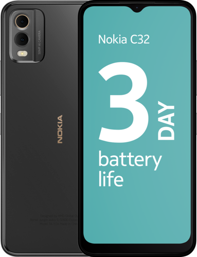 NOKIA C32 4G 64 GB Charcoal Black (SP01Z01Z3054Y)