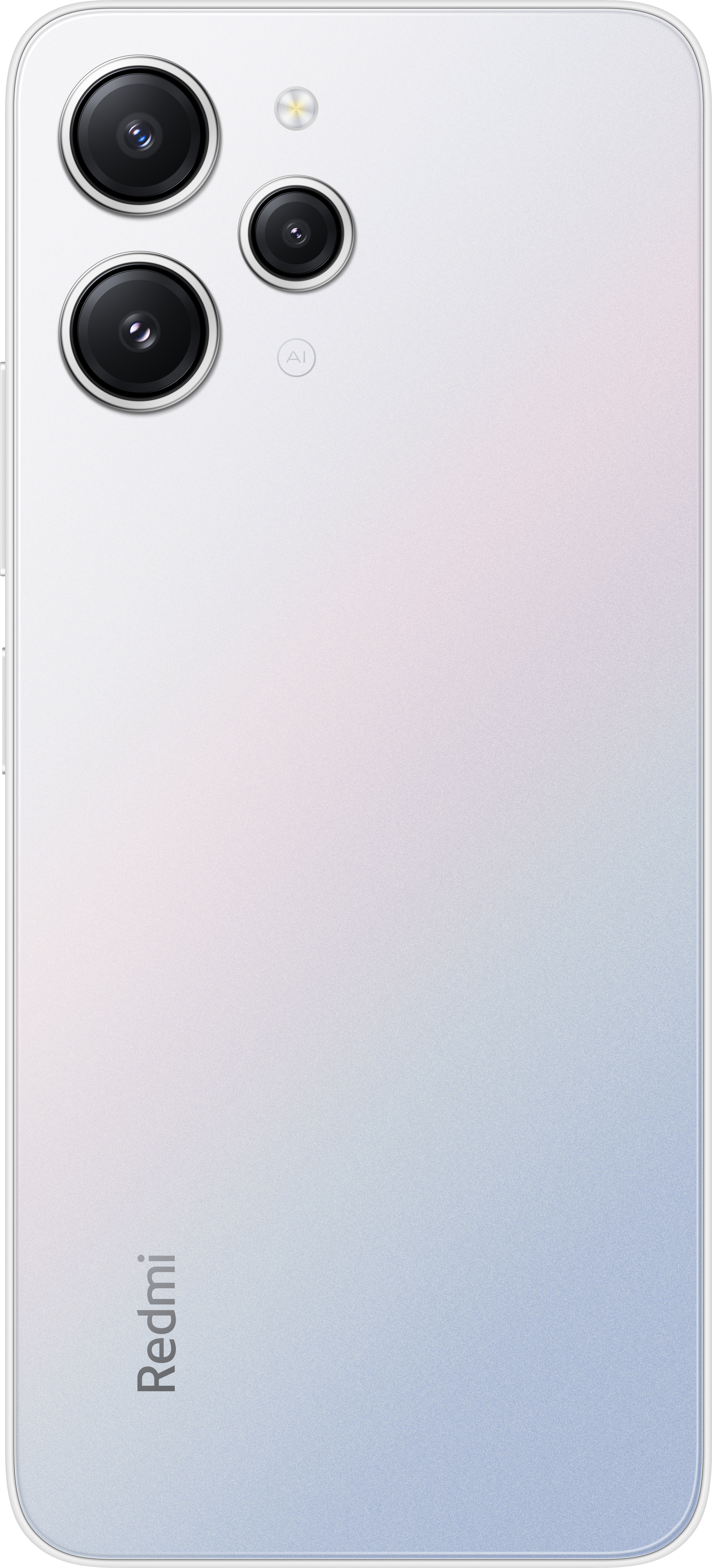 Rückseite eines Redmi-Telefons mit Kameralinsen und Logo.
