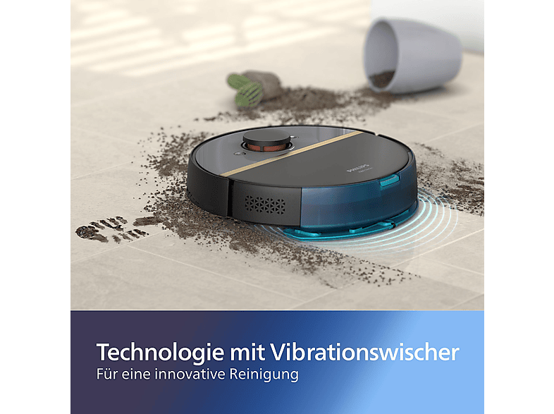 Thumbnail - PHILIPS XU7000/01 HomeRun 7000 Series Aqua mit Wischfunktion und App, Hindernissenerkennung, Saugroboter