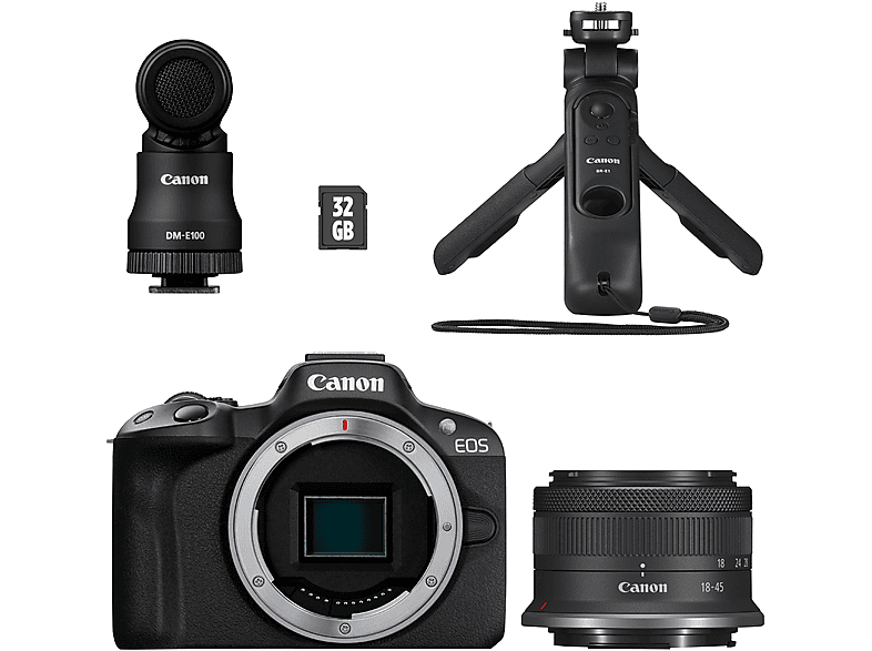 CANON EOS R50 + RF-S 18-45mm IS Creator Kit Fotoğraf Makinesi Siyah_1