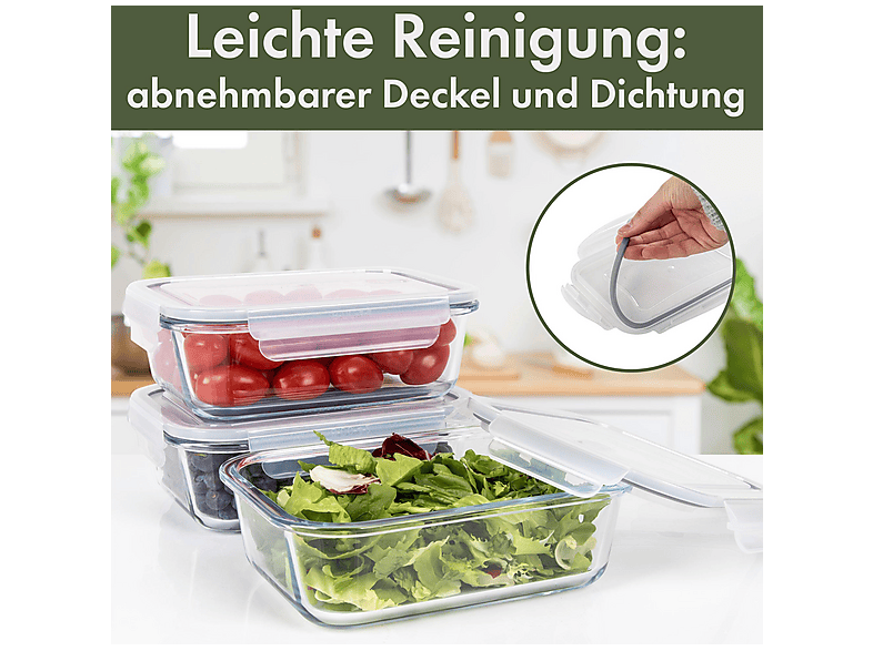classbach C-FHD 4020 G 3er Set Glas-Frischhaltedosen — Foto 5 von 5