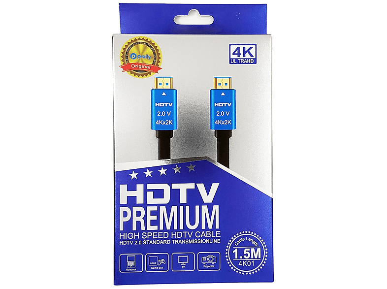 DAYTONA 4K01 Yüksek Hızlı 4K UHD 2.0 V HDTV Premium 1.5 m HDMI Kablo Siyah_3