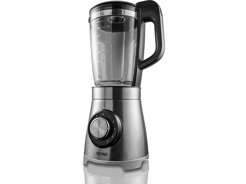 Batidora de vaso - KOENIC KBL 10521 M Standmixer, 600 W, 1.7 l, Función Pulse, Inox