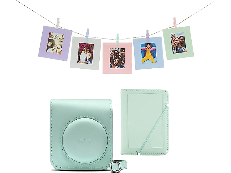REACONDICIONADO Seminuevo Muy bueno Accesorio cámara instantánea - Fujifilm Kit Instax Mini 12, Funda, 10 sobres, Cuerda, Verde