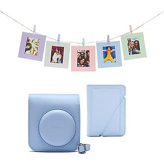 Accesorio cámara instantánea - Fujifilm Kit Instax Mini 12, Funda, 10 sobres, Cuerda,  Azul