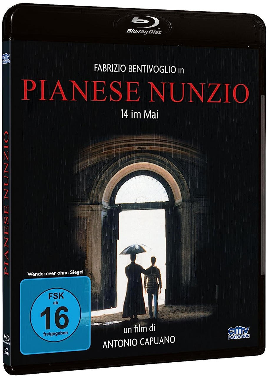 Blu-ray-Disc-Hülle mit zwei Personen unter einem Regenschirm auf dem Cover. Text auf Deutsch.