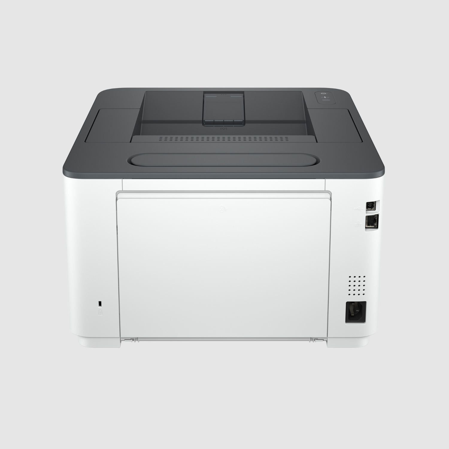 White and gray printer on a light gray background.