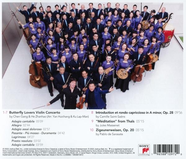 Rückseite einer CD mit Orchester, Titelliste und Barcode am unteren Rand.