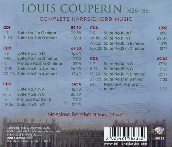 Massimo Berghella - Couperin:Complete Harpsichord Music  - (CD)