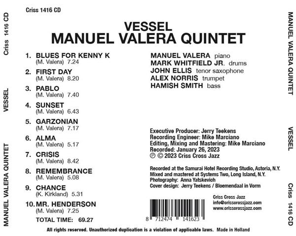 Manuel Valera Quintet - Vessel  - (CD)