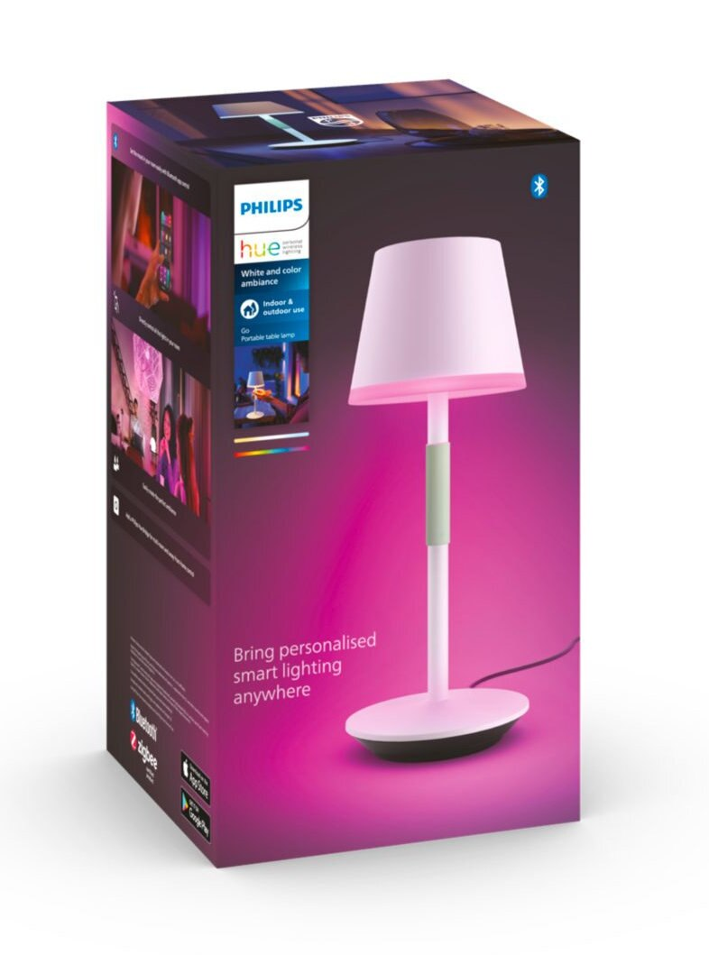 Przenośna lampa stołowa PHILIPS HUE White and color ambiance Go Biały