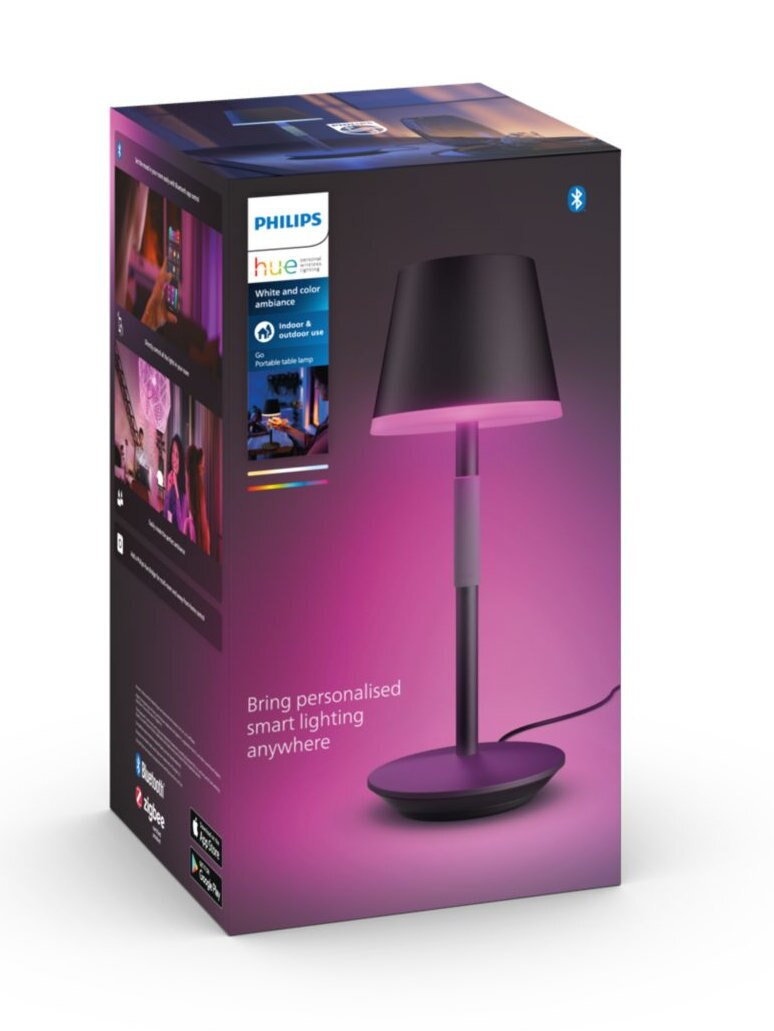 Przenośna lampa stołowa PHILIPS HUE White and color ambiance Go Czarny