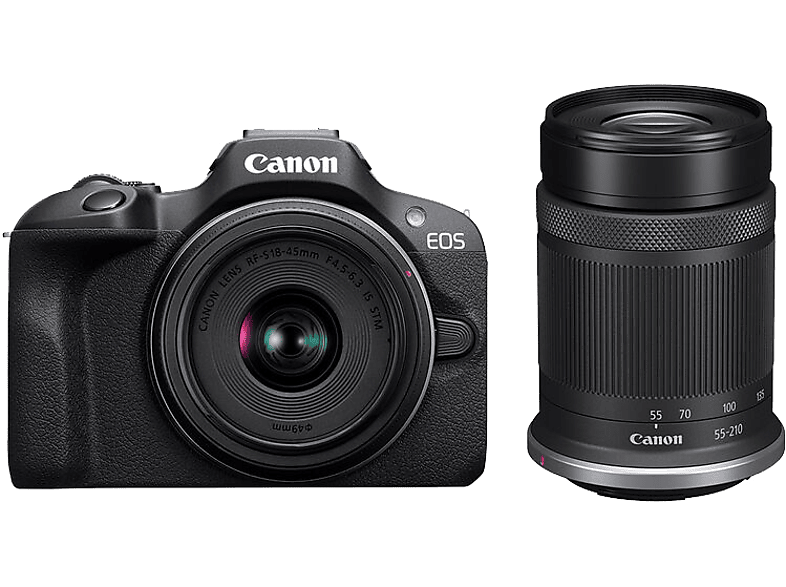 CANON EOS R100 tükör nélküli digitális fényképezőgép+RF-S 18-45mm+RF-S 55-210mm objektív kit (6052C023AA)