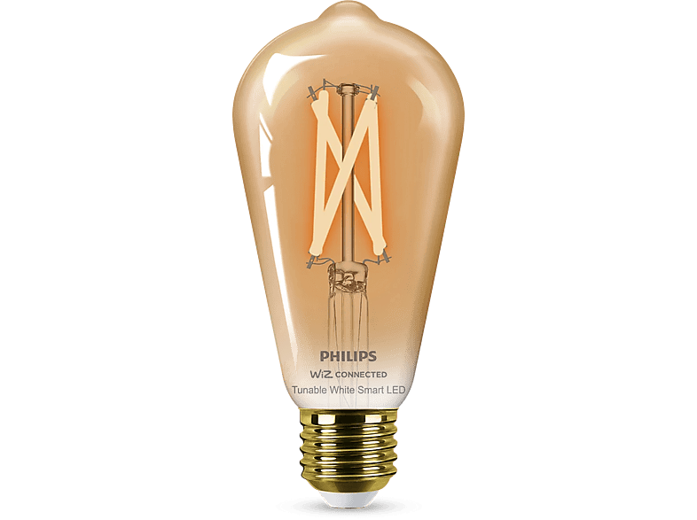 PHILIPS Smart LED WIZ Filament Bulb okos izzó, E27, 7W, 640lm, szabályozható fehér (929003018721)