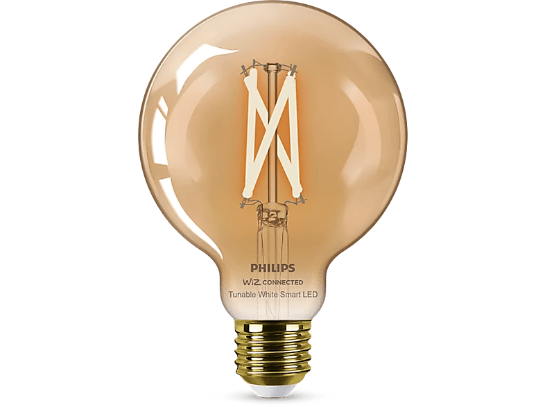 PHILIPS Smart LED WIZ Filament Globe okos izzó, E27, 7W, 640lm, szabályozható fehér (929003018321)