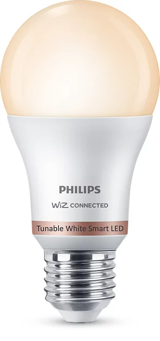 PHILIPS Smart LED WIZ okos izzó E27, 8W, 806lm, szabályozható fehér (929002383521)