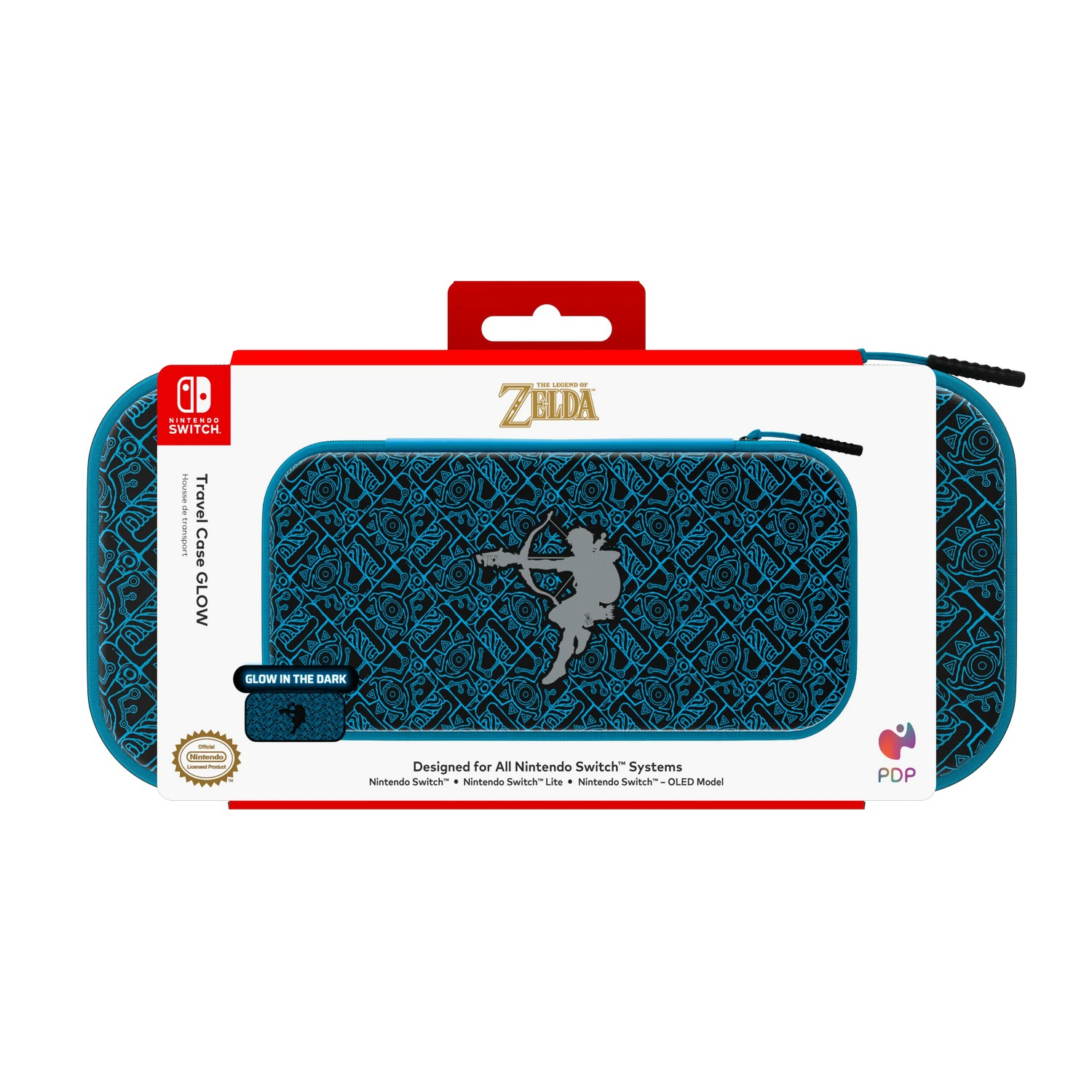 PDP Nintendo Switch Travel Case Glow: Sheikah Shoot (500-218-SKSG)