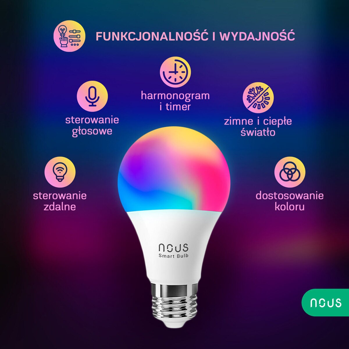 Żarówka NOUS Tuya P3 RGB E27 2szt