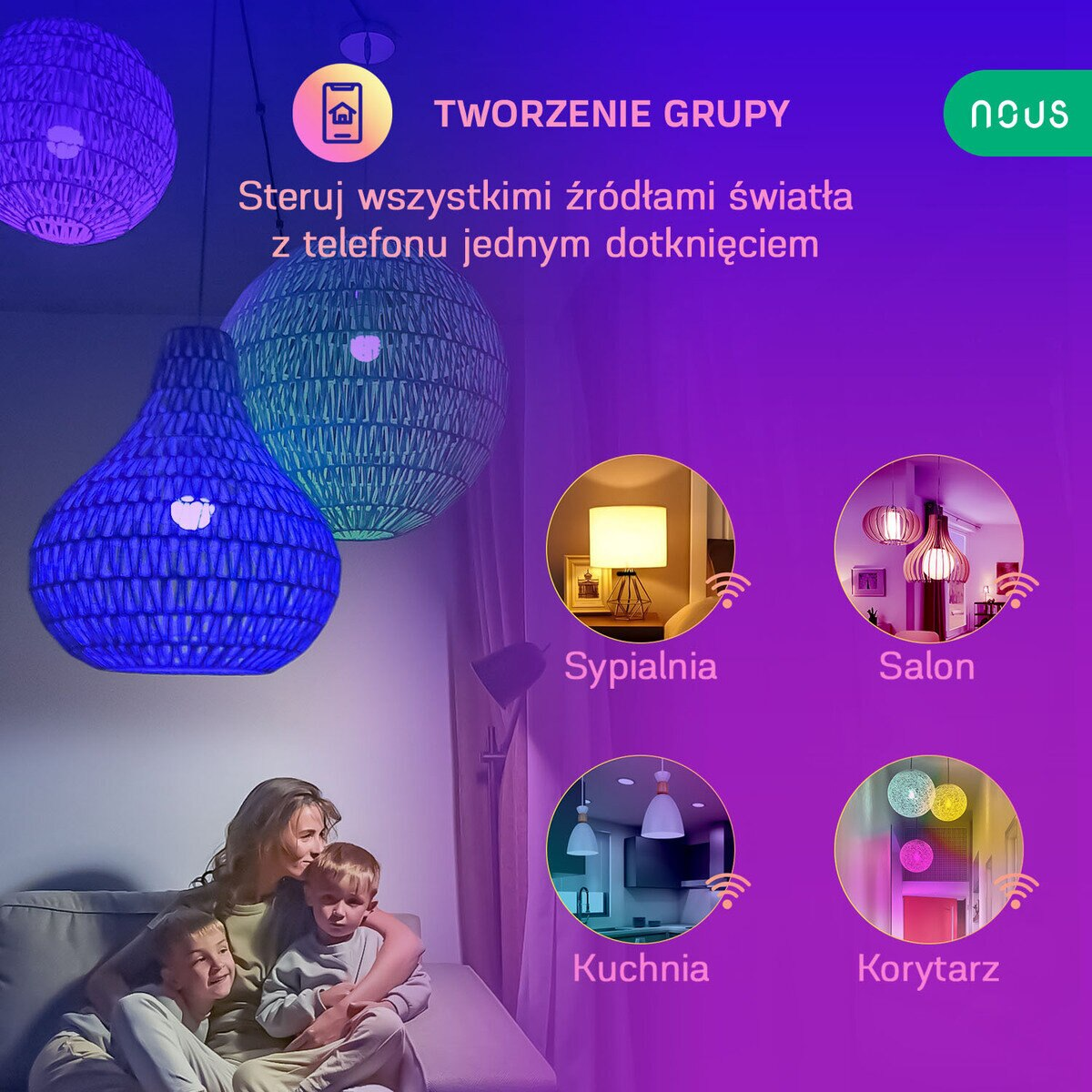 Żarówka NOUS Tuya P3 RGB E27 2szt