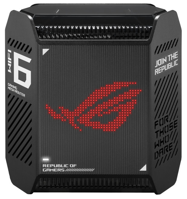 ASUS ROG Rapture GT6 Gaming Mesh router, AX10000, Wi-Fi 6, 2,5G WAN, USB, 1 db, fekete (90IG07F0-MU9A10)