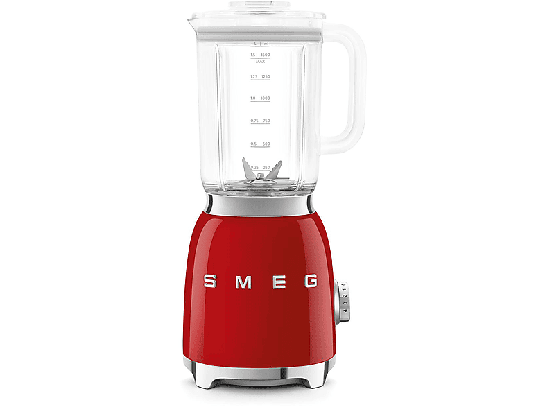 Smeg BLF 03 RDEU 50's Style Standmixer (Rot, 800 Watt, 1.5 l)