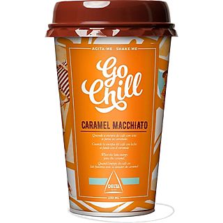 Café en vaso - Delta Caramelo Macchiato Go Chill, 230 ml, Listo para llevar, Con leche