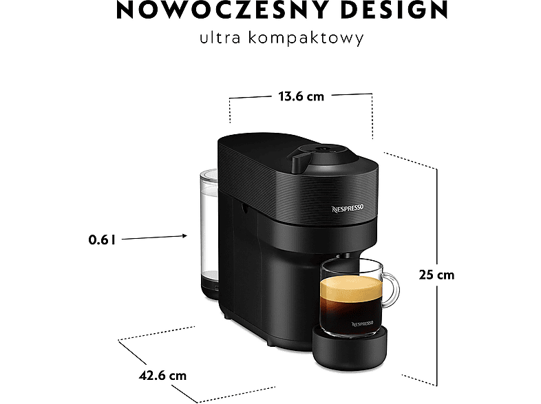 Ekspres DELONGHI Nespresso Vertuo Pop ENV90.B Czarny – zdjęcie 2